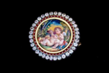Hand Painted Diamond Pin